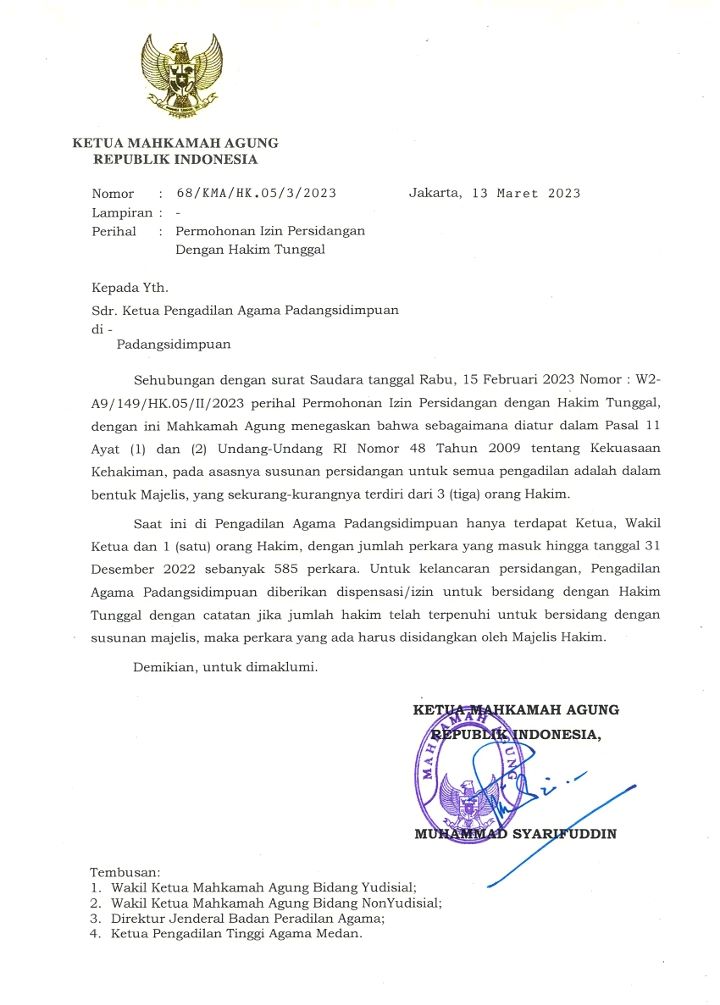 hakim tunggal